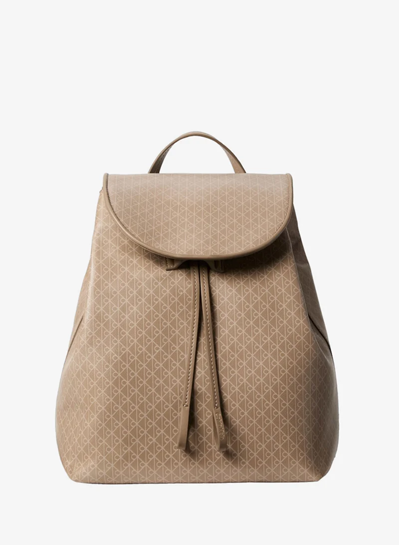 CALVIN KLEIN Elevated Flap Monogram Backpack